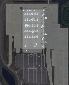 Example of warehouse mapping with GPS and BLE